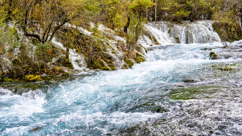 四川九寨沟景区的水景