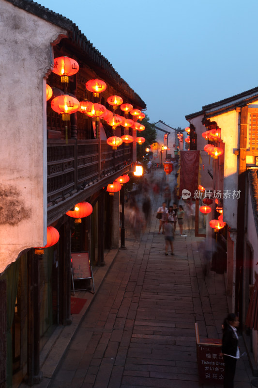 江南水乡古镇临水古建筑景观