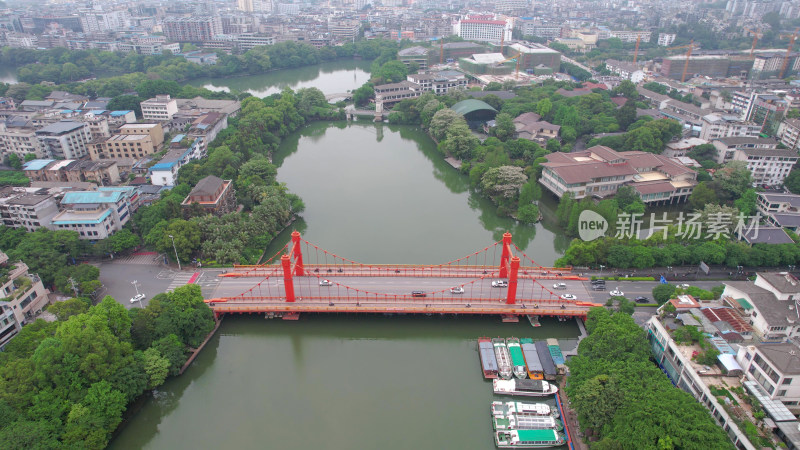 广西桂林两江四湖5A景区航拍