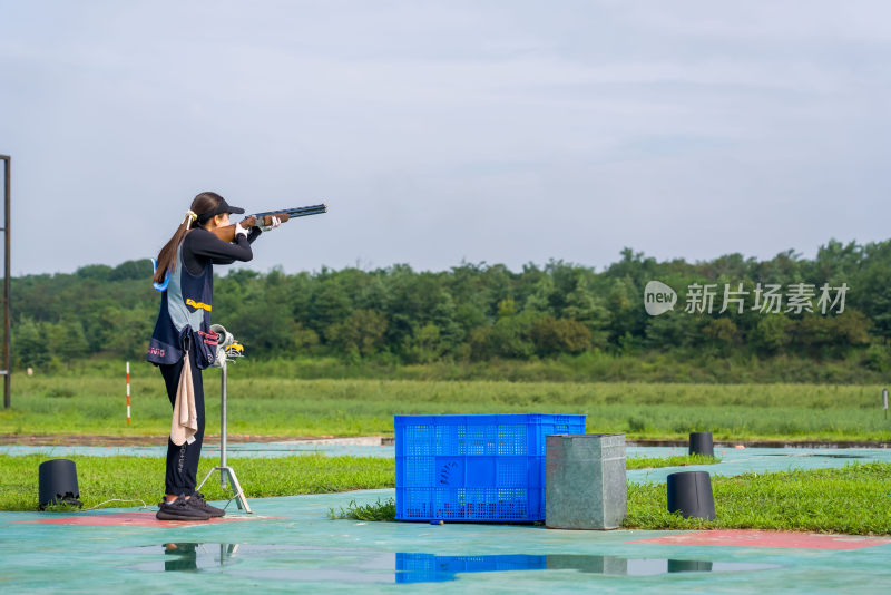 河南省第十四届运动会飞碟射击比赛现场