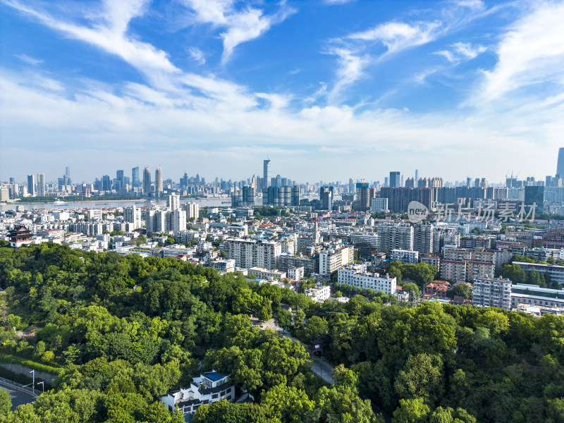 湖北武汉武昌区城市建设航拍摄影图