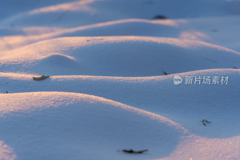 冬天唯美雪地特写