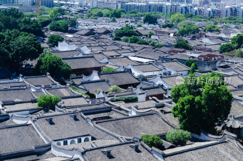 福建福州鼓楼区三坊七巷航拍俯瞰明清建筑群