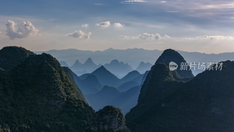 广西省桂林市喀斯特地貌山水风景