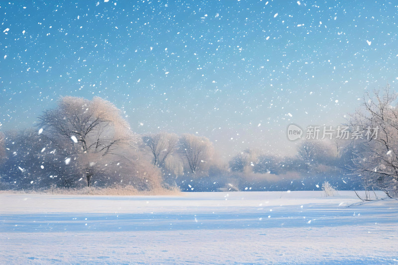 冬天风景大雪背景