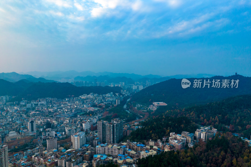 贵州遵义城市建设航拍图