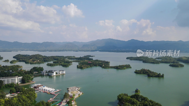 湖北赤壁陆水湖4A景区航拍