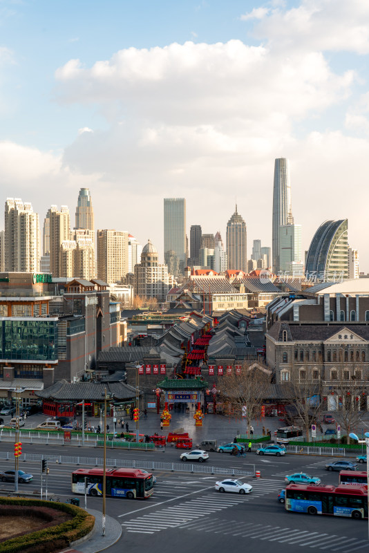 天津城市风景 古文化街