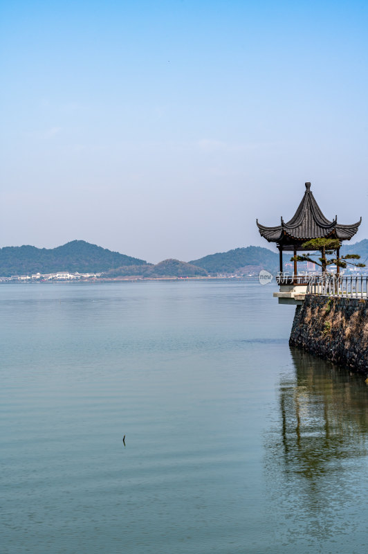 浙江宁波东钱湖韩岭老街水街景点景观