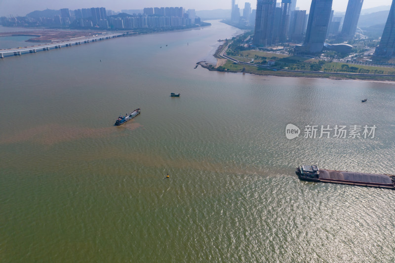 中国澳门珠海城市风光航拍摄影图