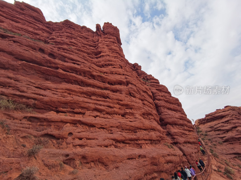 祖国西北自然景观七彩丹霞大峡谷