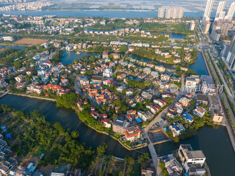 珠海市斗门湖中湖花园航拍