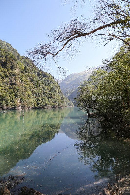 四川阿坝州茂县叠溪镇松坪沟景区风景