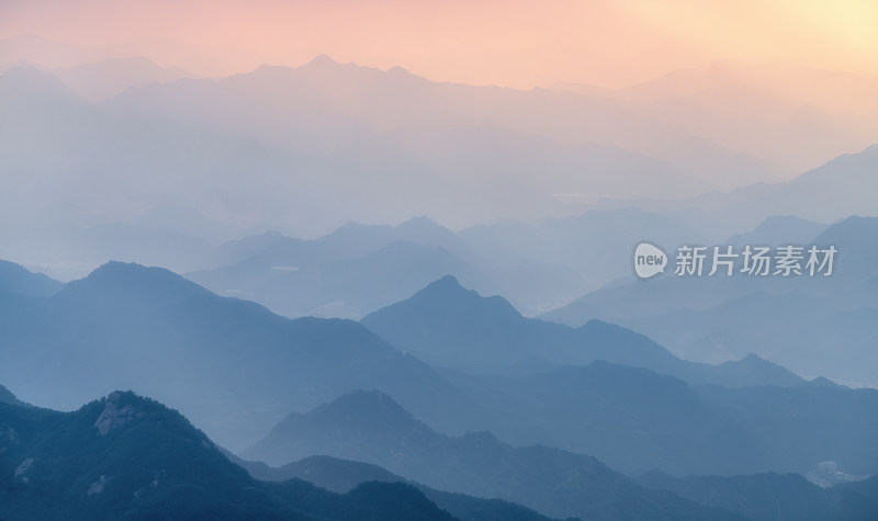 河南洛阳栾川老君山大山山脉特写