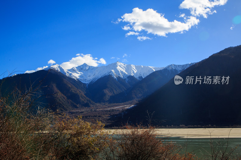 西藏林芝尼洋河佛掌沙丘雅尼国家湿地公园