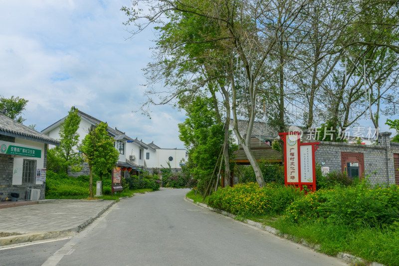 整洁的乡村道路与民居