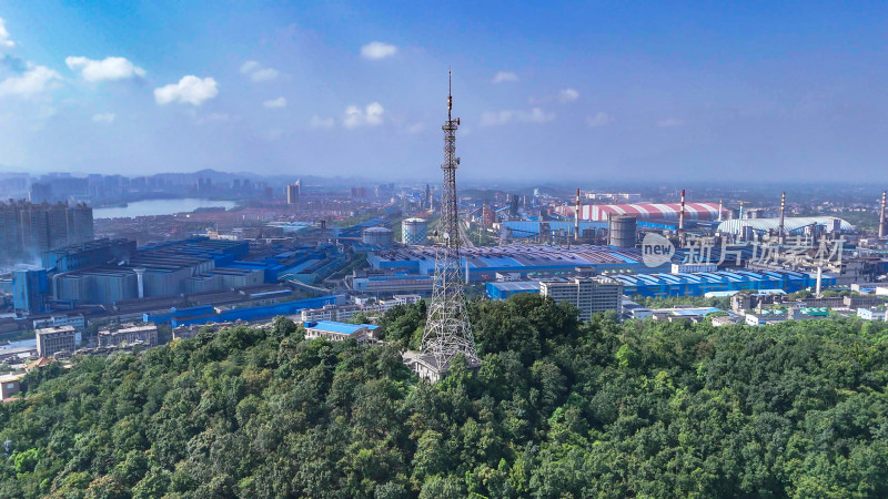 湖北鄂州西山4A景区航拍图