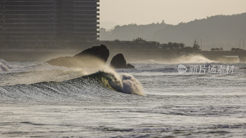 海南万宁日月湾海岸线风光