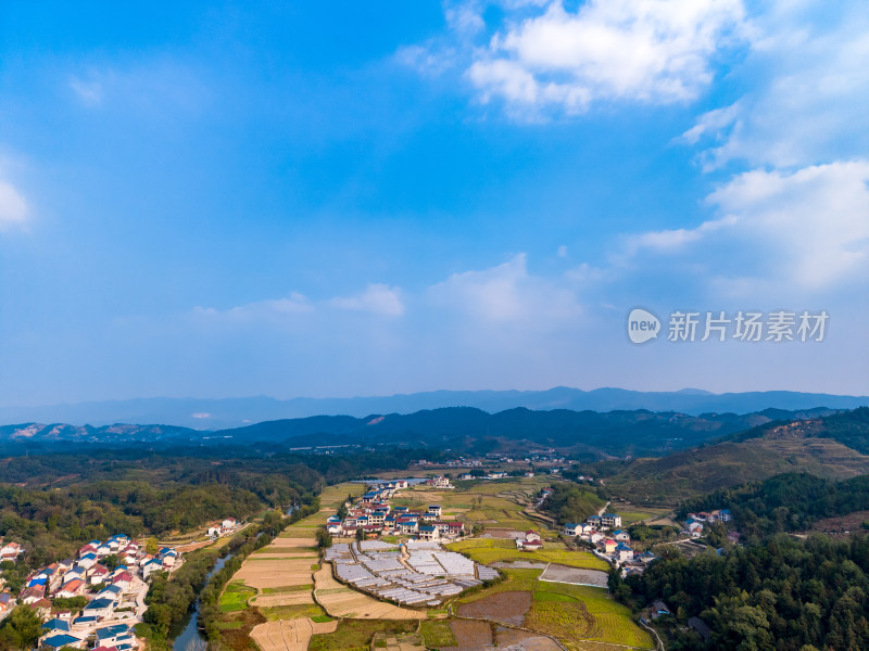 山区农业种植农田航拍图