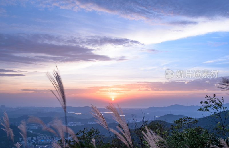 深圳羊台山阳台山森林公园夕阳落日晚霞