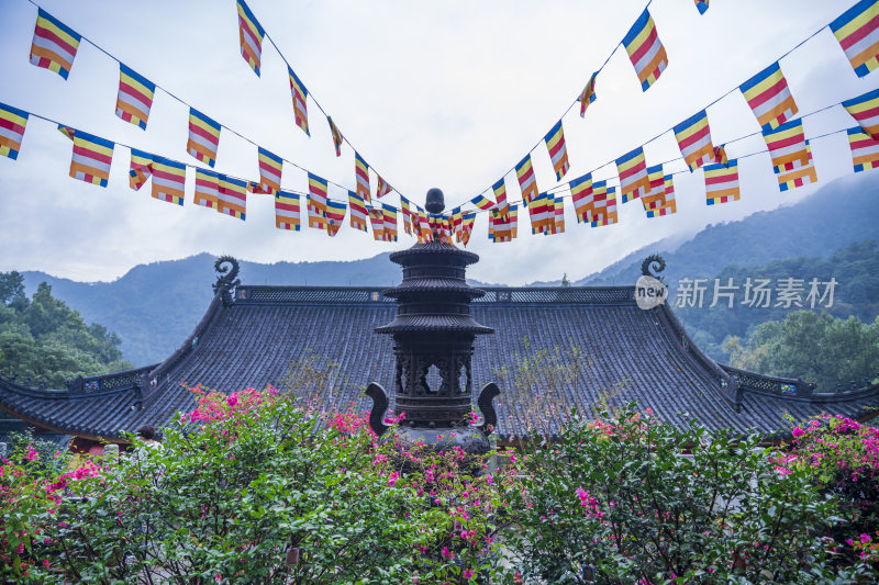 杭州飞来峰景区上天竺法喜禅寺古建筑