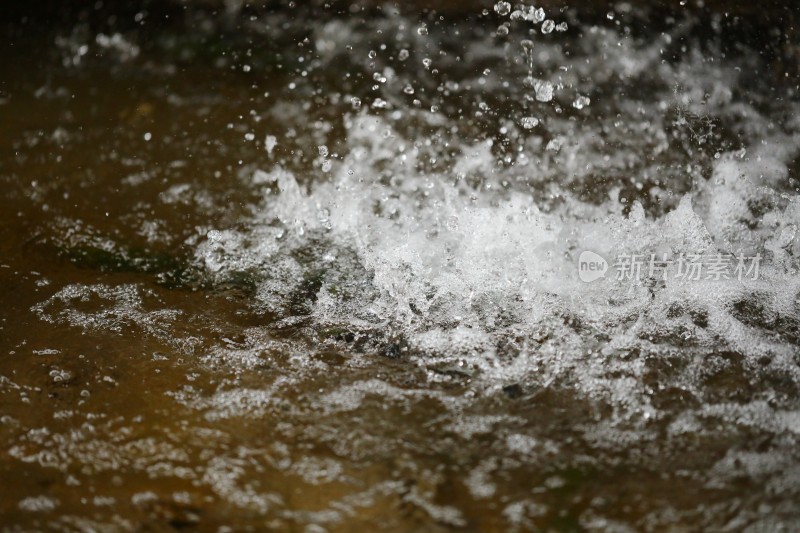 流水水花水滴