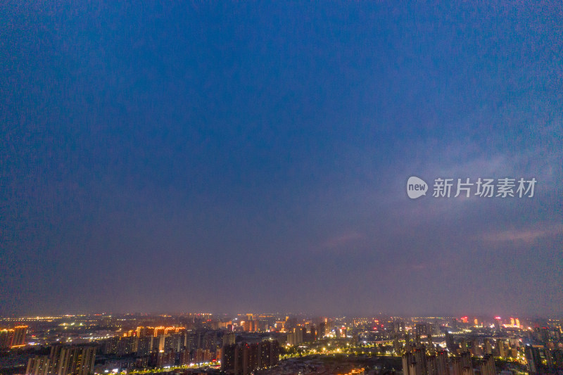 湖北襄阳大景夜景灯光航拍摄影图