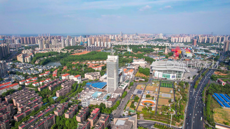 航拍湖南长沙城市建设长沙大景