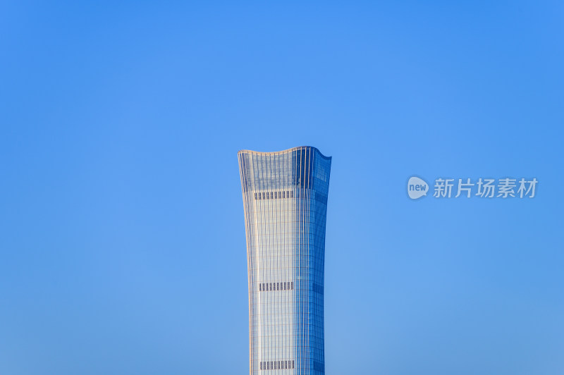 北京国贸CBD城市天际线冬季白昼全景图