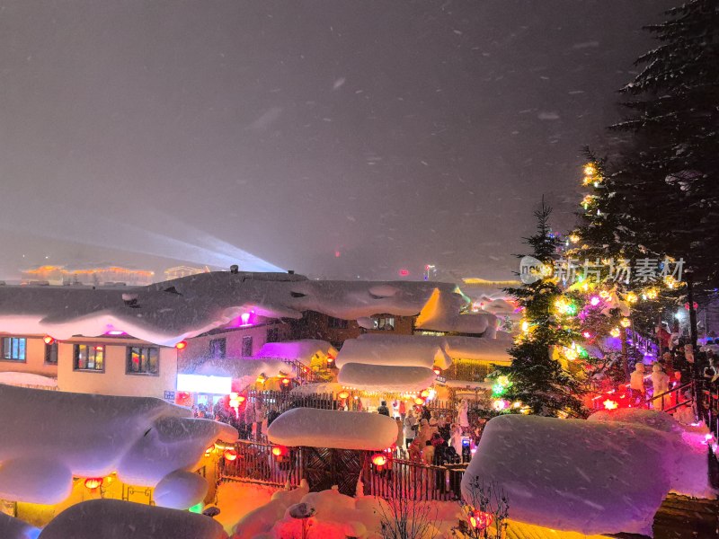 中国雪乡夜景