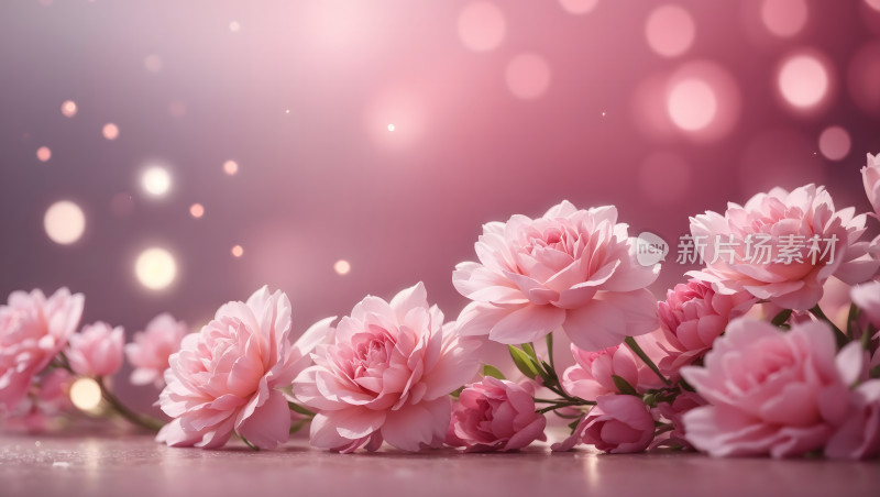 唯美美丽3D粉色鲜花浪漫背景