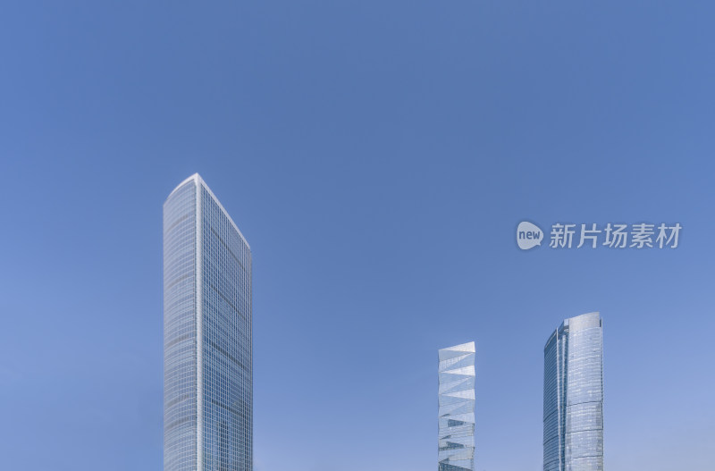 蓝天下的江苏南京河西CBD建筑群