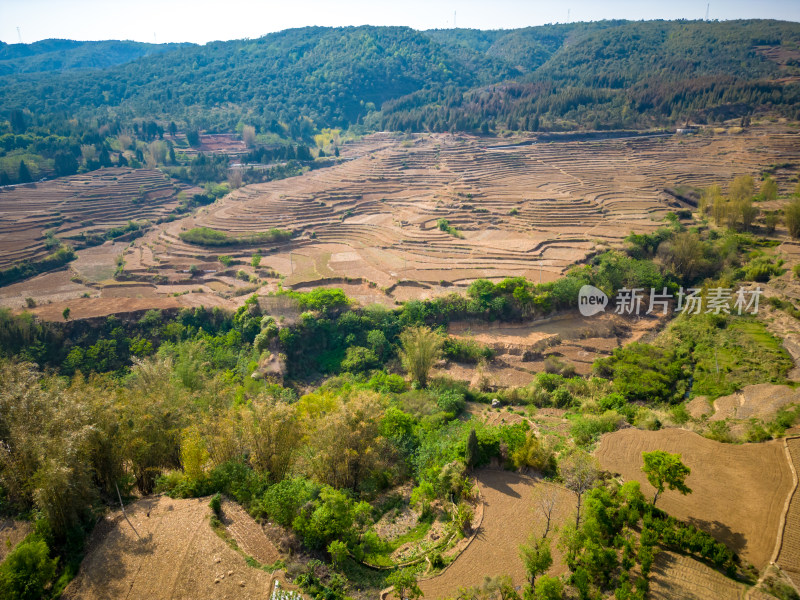 大山山区农业种植航拍摄影图