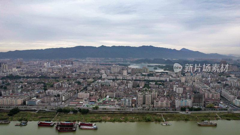 广东肇庆城市风光航拍