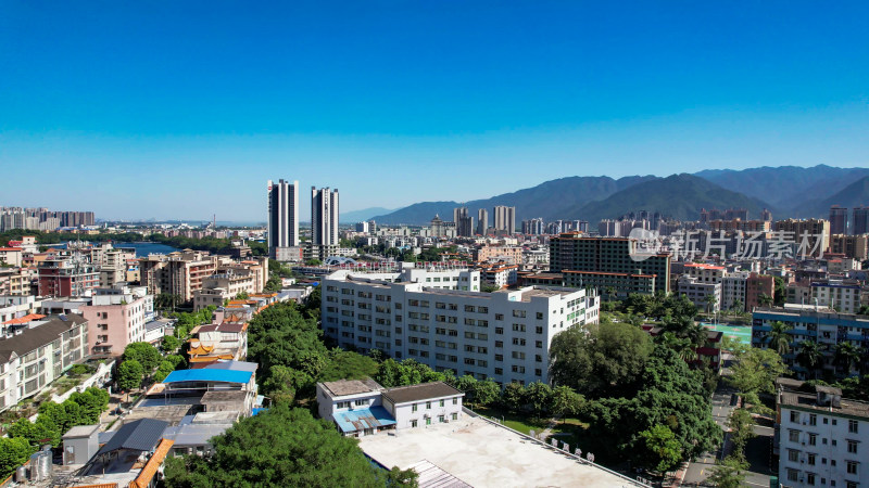 广东肇庆城市建设航拍