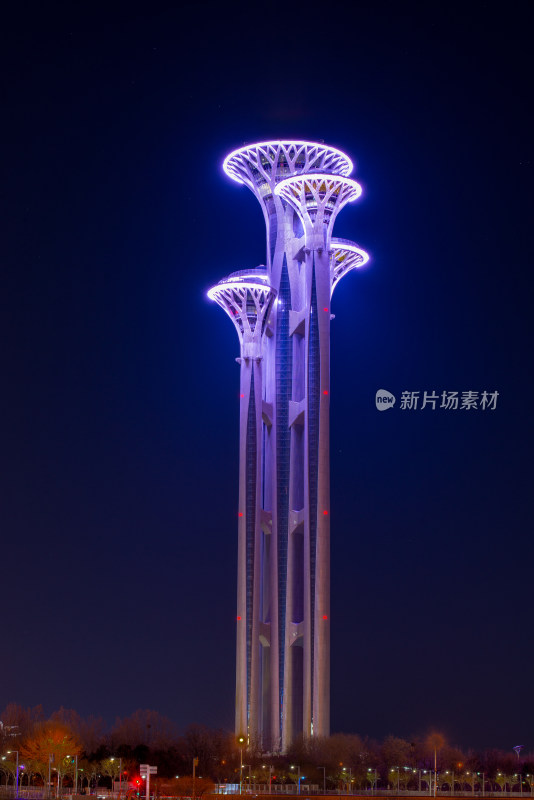 北京奥林匹克塔夜景灯光秀