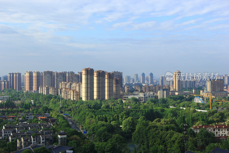 四川省成都市温江区城市风光