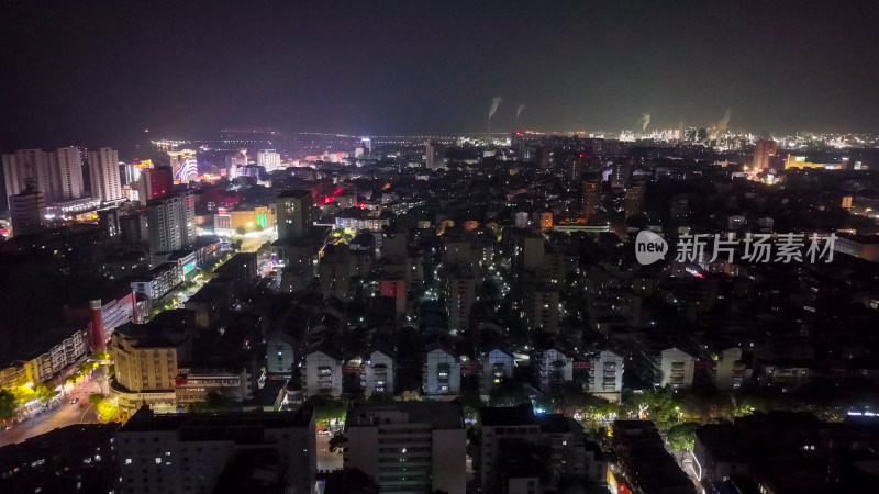 安庆城市大景夜景灯光