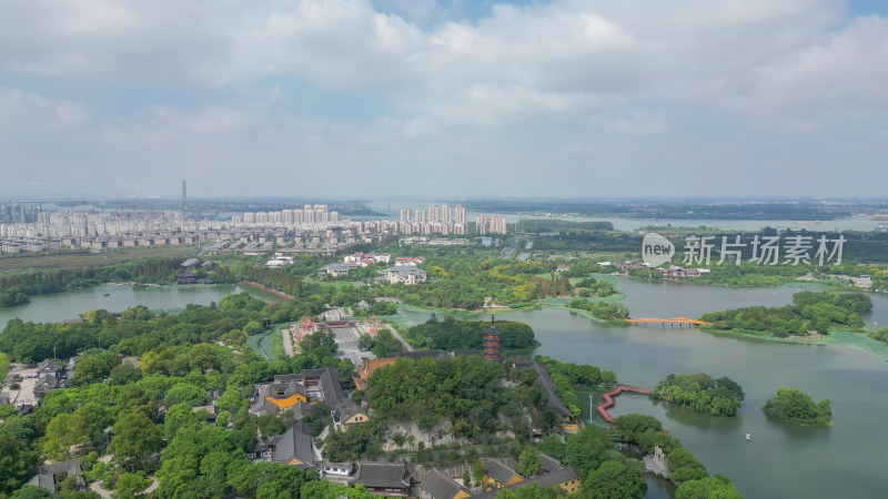 航拍江苏镇江金山寺5A景区