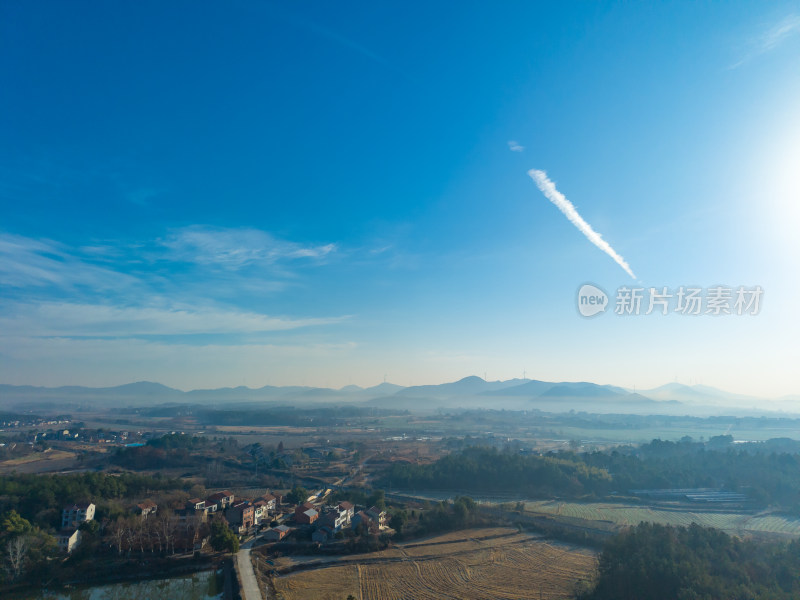 乡村田园风光航拍全景