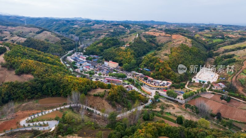 乡村秋天风景航拍