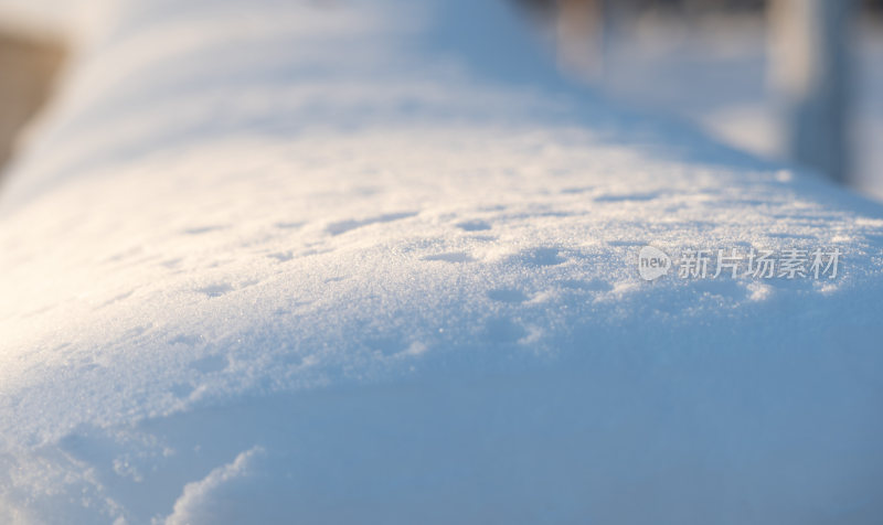 冬天唯美雪地特写