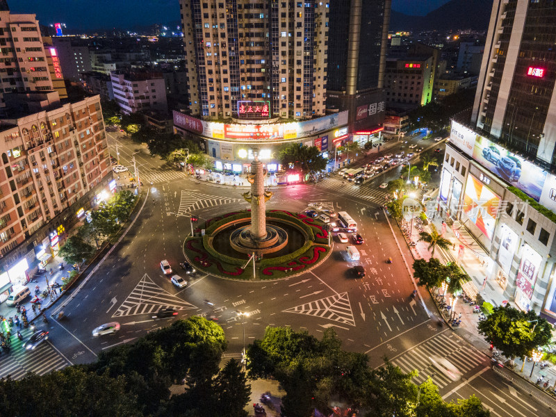 福建泉州城市风光全景航拍