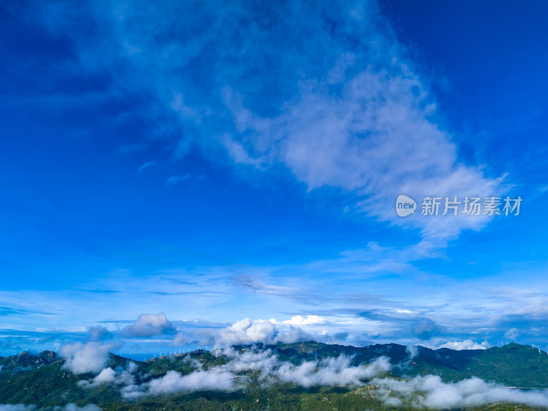 大海岛屿南澳岛云海航拍图