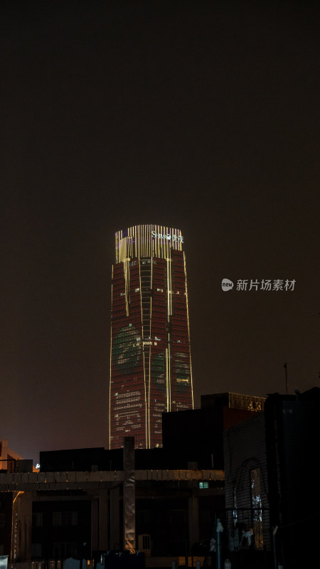 湖南长沙城市夜景灯光摄影图