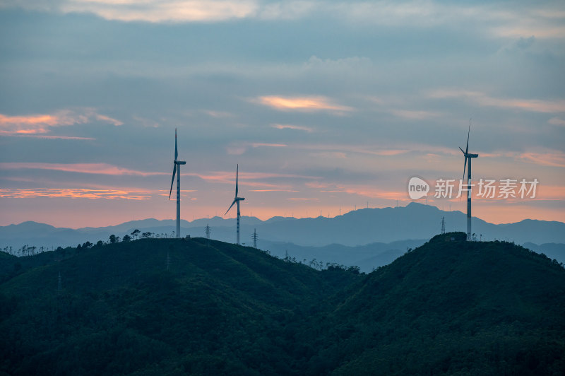 风车山日出日落风光