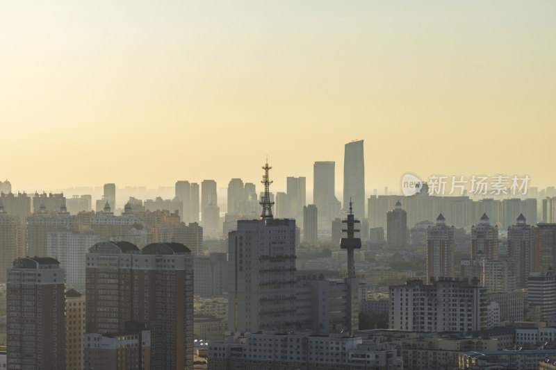 哈尔滨夜景地标性建筑龙塔