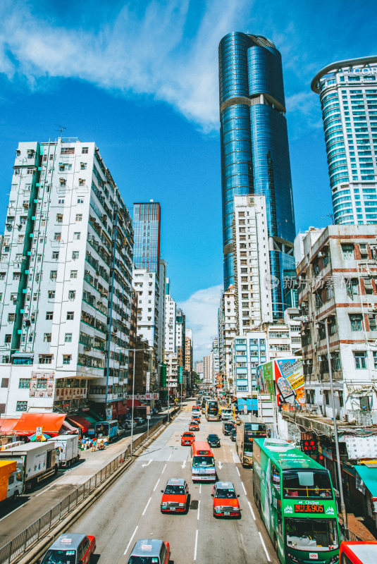 香港九龙城区城市风光