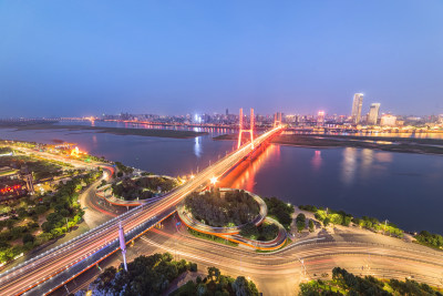 城市车流夜景延时