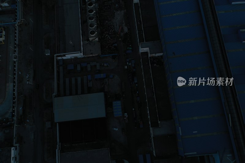 工业建筑俯拍夜景